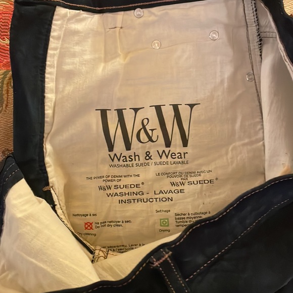 Washable Blue suede jeans by Wash & Wear in excellent condition. - Picture 4 of 4